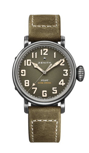 Zenith Pilot Type 20 Special Edition Aged Stainless Steel / Green 11.1943.679/63.C800