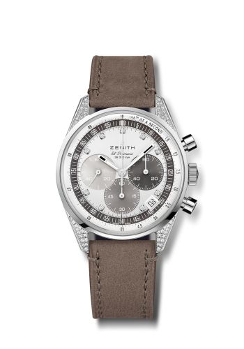 Zenith Chronomaster Original Stainless Steel / Diamond / Silver / Strap 16.3200.3600/03.C906