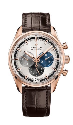 Zenith El Primero Chronomaster 42 Rose Gold / Silver / Alligator 18.2043.400/69.C494