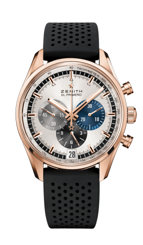 Zenith El Primero Chronomaster 42 Rose Gold / Silver / Rubber 18.2043.400/69.R576