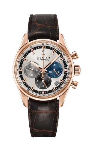 Zenith El Primero Chronomaster 38 Rose Gold / Silver / Alligator 18.2150.400/69.C713