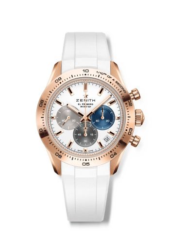 Zenith Chronomaster Sport Rose Gold / White / Rubber 18.3101.3600/69.R953