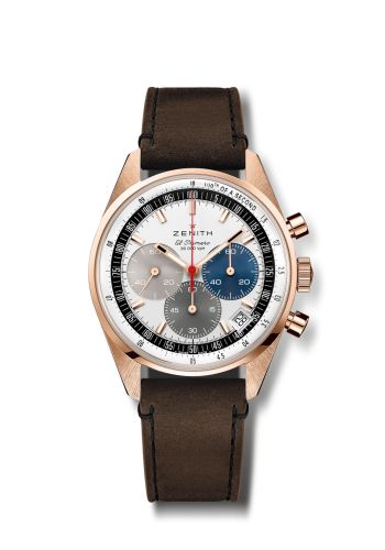 Zenith Chronomaster Original Rose Gold / Silver / Strap 18.3200.3600/69.C901