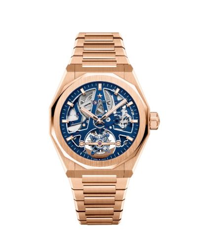 Zenith Defy Skyline Tourbillon Skeleton Rose Gold / Blue 18.9300.3630/78.I001
