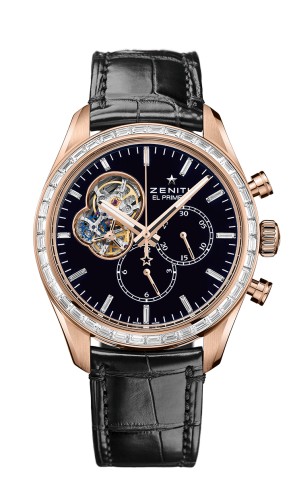 Zenith El Primero Chronomaster Open Rose Gold / Diamond / Black / Alligator 22.2080.4061/21.C496