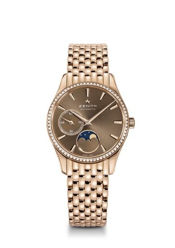 Zenith Elite Ultra Thin Lady Moonphase Rose Gold / Brown / Diamond / Bracelet 22.2310.692/75.M2310