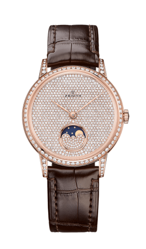 Zenith Elite Lady Moonphase Rose Gold / Diamond / Alligator 22.2320.690/79.C713