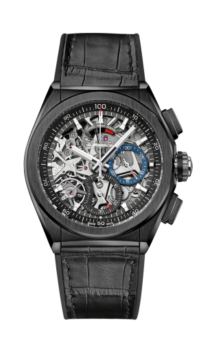 Zenith Defy El Primero 21 Black Ceramic / Skeleton / Alligator 24.9000.9004/78.R582