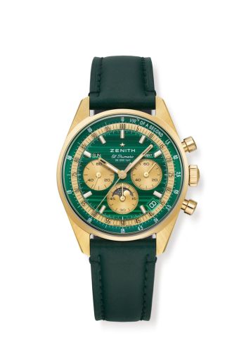 Zenith Chronomaster Original Triple Calendar Yellow Gold / Malachite / Japan 30.3400.3610/63.C916