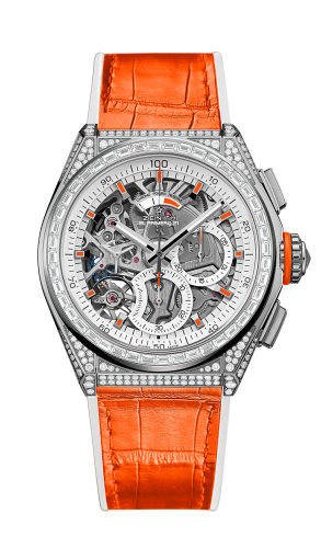 Zenith Defy El Primero 21 White Gold / Skeleton / Alligator / Swizz Beatz 45.9002.9004/76.R591