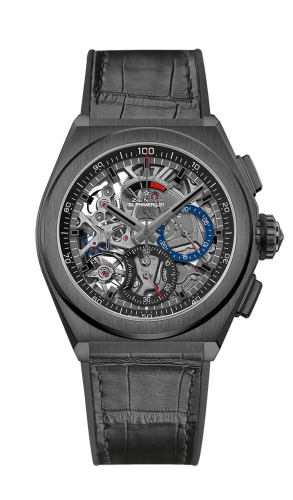 Zenith Defy El Primero 21 Black Ceramic / Skeleton / Alligator 49.9000.9004/78.R582
