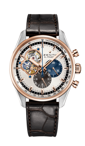 Zenith El Primero Chronomaster Open Stainless Steel / Rose Gold / Silver 1969 / Alligator 51.2080.4061/69.C494