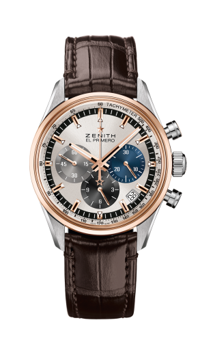 Zenith El Primero Chronomaster 38 Stainless Steel / Rose Gold / Silver / Alligator 51.2150.400/69.C713