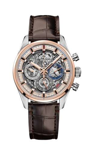 Zenith El Primero Chronomaster Full Open 38 Stainless Steel / Rose Gold / Alligator 51.2151.400/78.C810